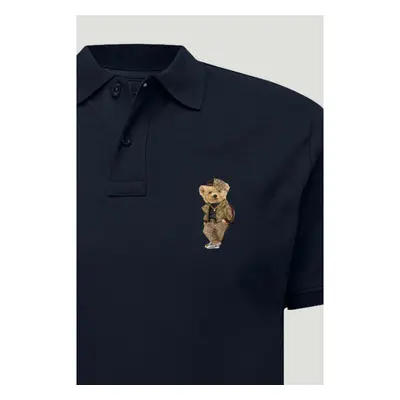 Polo Tričko Slim Fit, Barva Modrá, s Potiskem Rich Teddy 95209583