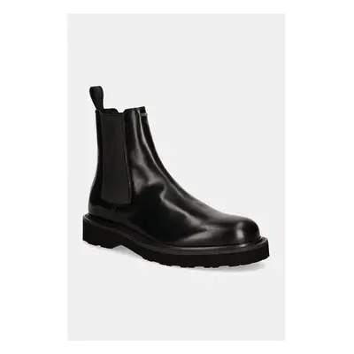 Kožené kotníkové boty Kenzo Ukio Chelsea Boots pánské, černá barva, 98081817