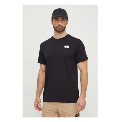 Bavlněné tričko The North Face M S/S Redbox Tee černá barva, s 89851647