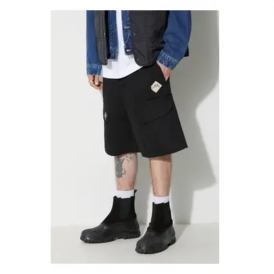 Bavlněné šortky A-COLD-WALL* ANDO CARGO SHORT černá barva, ACWMB208A 84530042