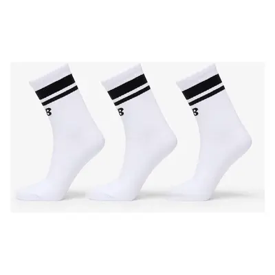 Ponožky New Balance Essentials Line Midcalf 3-Pack White/ Black S 99062463