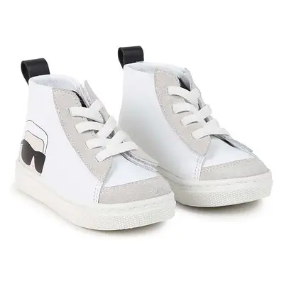 Kojenecké kožené sneakers boty Karl Lagerfeld bílá barva, Z30319 96305482