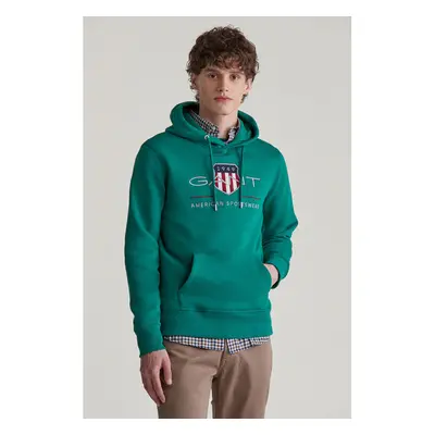 MIKINA GANT REG ARCHIVE SHIELD HOODIE DEEP FOREST GREEN 96191875