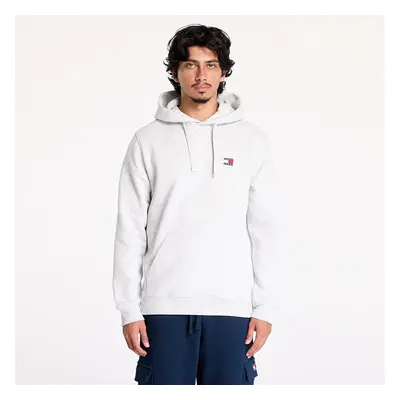 Tommy Hilfiger Mikina Tommy Jeans Regular Badge Hoodie Silver Grey L 98131550