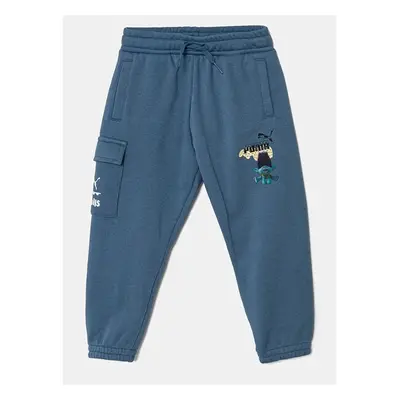 Dětské tepláky Puma X TROLLS Cargo Pants TR modrá barva, s potiskem, 98697515