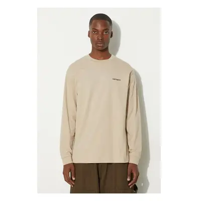 Bavlněné tričko s dlouhým rukávem Carhartt WIP Longsleeve Script 98081749