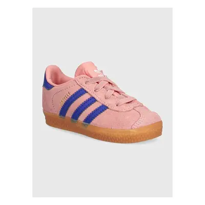 Dětské sneakers boty adidas Originals GAZELLE CF EL růžová barva, 95633035