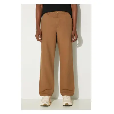 Bavlněné kalhoty Carhartt WIP Simple Pant hnědá barva, jednoduché, 98081750