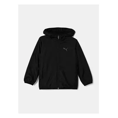 Dětská bunda Puma Fleece Line Windbreaker černá barva, 626503 98697663