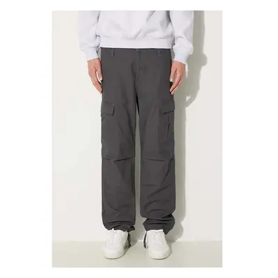 Bavlněné kalhoty Carhartt WIP Aviation Pant šedá barva, ve střihu 98724895