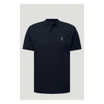 Polo Tričko Slim Fit, Barva Modrá, s Potiskem Golf Logo Minimal 95209510