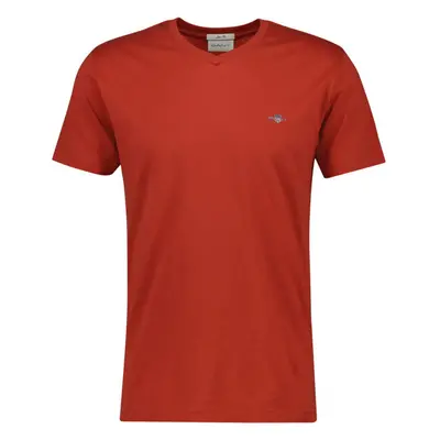 TRIČKO GANT SLIM SHIELD V-NECK T-SHIRT IRON RED 96589108