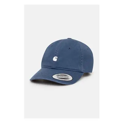 Bavlněná baseballová čepice Carhartt WIP Madison Logo Cap modrá barva, 96318103