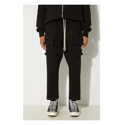 Bavlněné tepláky Rick Owens Creatch Cargo Cropped Drawstring černá 97962718