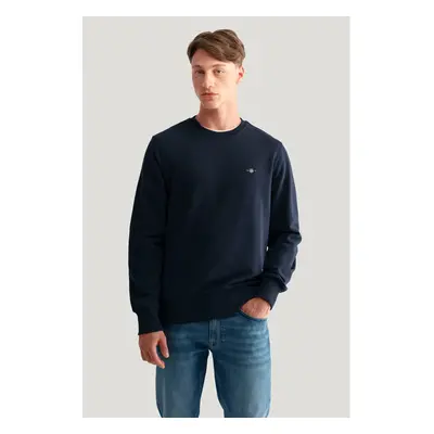 MIKINA GANT REG SHIELD C-NECK SWEAT EVENING BLUE 84606017