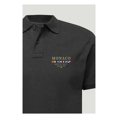 Polo Tričko Slim Fit, Barva Železitě Šedá, s Potiskem Monte Carlo 95209440