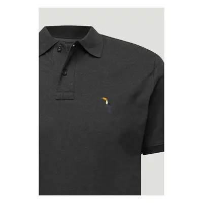 Polo Tričko Slim Fit, Barva Železitě Šedá, s Potiskem Toucan 95209596