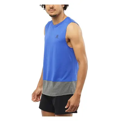 Pánské tílko Salomon Cross Run Tank Nautical Blue/Black 99101663