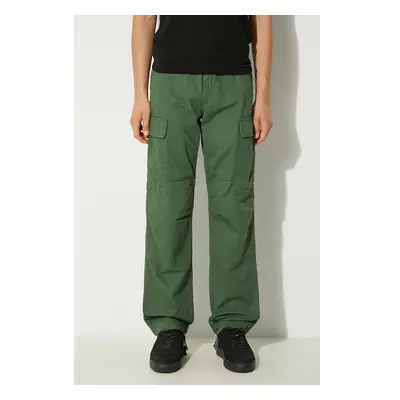 Bavlněné kalhoty Carhartt WIP Regular Cargo Pant zelená barva, 97962897