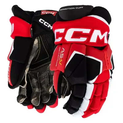 CCM Tacks AS-V PRO black/red/white Hokejové rukavice, Junior 99077257