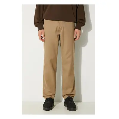 Kalhoty Carhartt WIP Master Pant pánské, béžová barva, jednoduché, 97962814