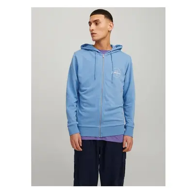 Modrá pánská mikina na zip s kapucí Jack & Jones Forest - Pánské 91252583