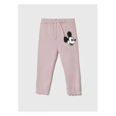 Dětské bavlněné tepláky United Colors of Benetton x Disney fialová 85354287