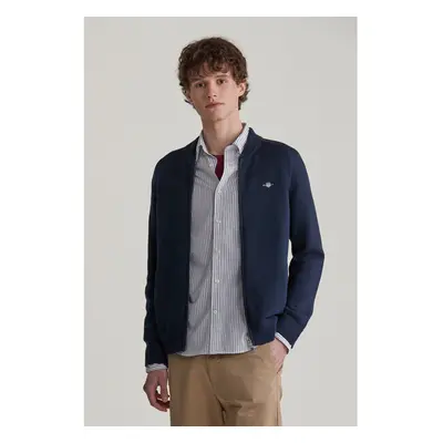 SVETR GANT CASUAL COTTON BOMBER CARDIGAN EVENING BLUE 97881080