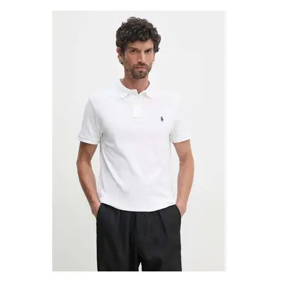 Bavlněné polo tričko Polo Ralph Lauren bílá barva, 710666998 98081594