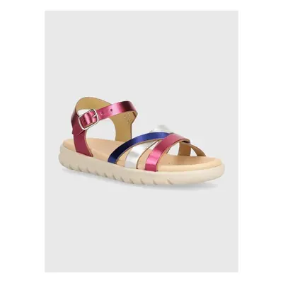 Dětské sandály Geox SANDAL SOLEIMA fialová barva 91758447