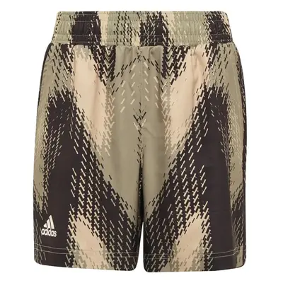 Dětské šortky adidas Boys Printed Short Beige/Black/Olive 152 cm 99104791