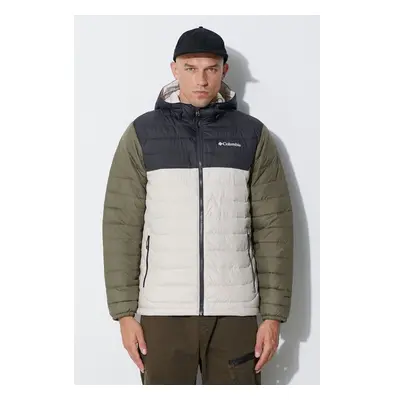 Sportovní bunda Columbia Powder Lite Hooded Jkt zelená barva, 1693931 85332809