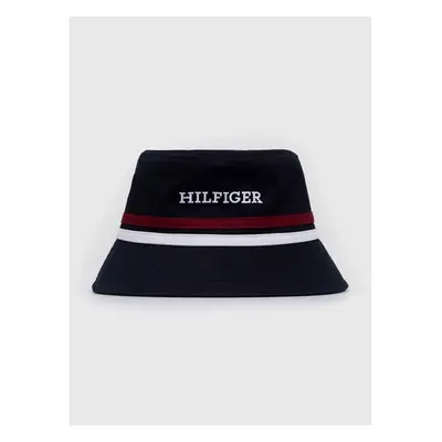 Dětská bavlněná čepice Tommy Hilfiger tmavomodrá barva 83070778