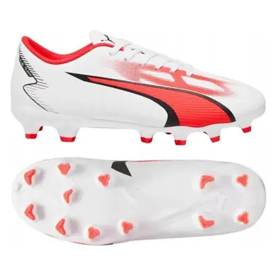 Dětské kopačky Puma Jr Ultra Play FG-AG White-Black-Fire Orchid 31 93828443