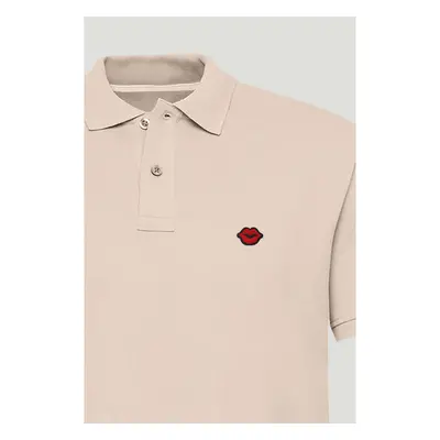 Polo Tričko Slim Fit, Barva Růžová, s Potiskem Kiss 95209534