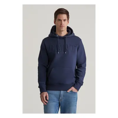 MIKINA GANT EMBOSSED SWEAT HOODIE EVENING BLUE 96191862