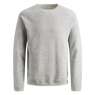 JACK & JONES Svetr JJEHill šedý melír 45836640