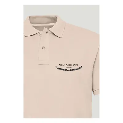 Polo Tričko Slim Fit, Barva Růžová, s Potiskem Veni Vidi Vici Minimal 95209445