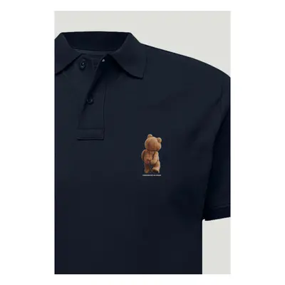 Polo Tričko Slim Fit, Barva Modrá, s Potiskem Teddys Opinion 95209678