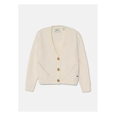 Dětský svetr Pepe Jeans WILLOW CARDIGAN béžová barva, hřejivý, 97591982