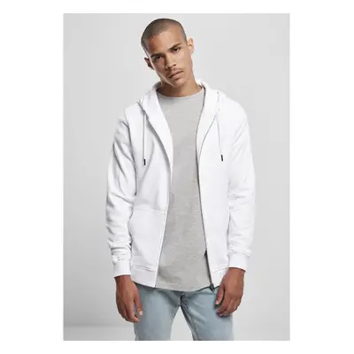 Urban Classics Basic Terry Zip Hoody bílá 91380640