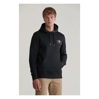 MIKINA GANT REG MEDIUM ARCHIVE SHIELD HOODIE BLACK 96191876