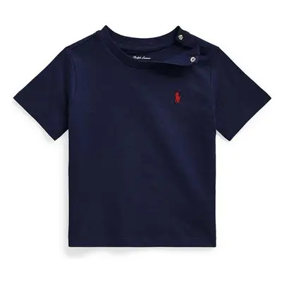 Bavlněné dětské tričko Polo Ralph Lauren tmavomodrá barva, 97893232