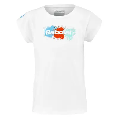 Dívčí tričko Babolat Exercise Cotton Tee Girl White 6 - 8 let 99101882