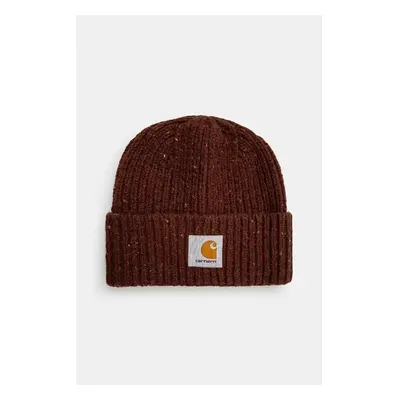 Vlněná čepice Carhartt WIP Anglistic Beanie hnědá barva, I013193.2IYXX 99543183