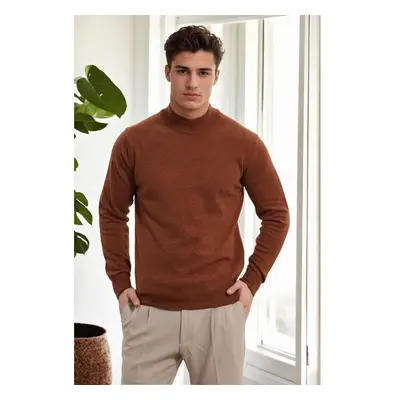 64721 Dewberry Half Turtleneck Woolen Mens Knit Sweater-TILE 100262615