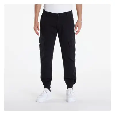 Kalhoty Urban Classics Washed Cargo Twill Jogging Pants Black W40 95440333