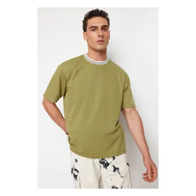 Trendyol Collection Muži Tričko Khaki 92491654