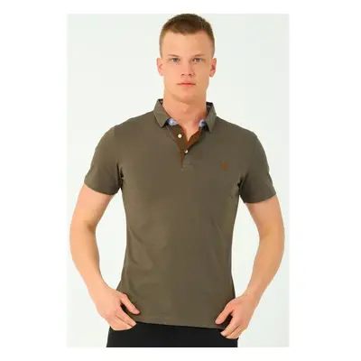 T8582 DEWBERRY MENS T-SHIRT-DARK KHAKI-2 90485083