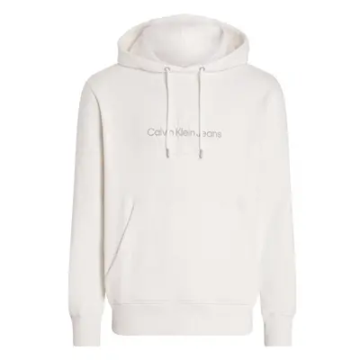 Calvin Klein Jeans Mikina CHENILLE hnědá / bílá 100008137